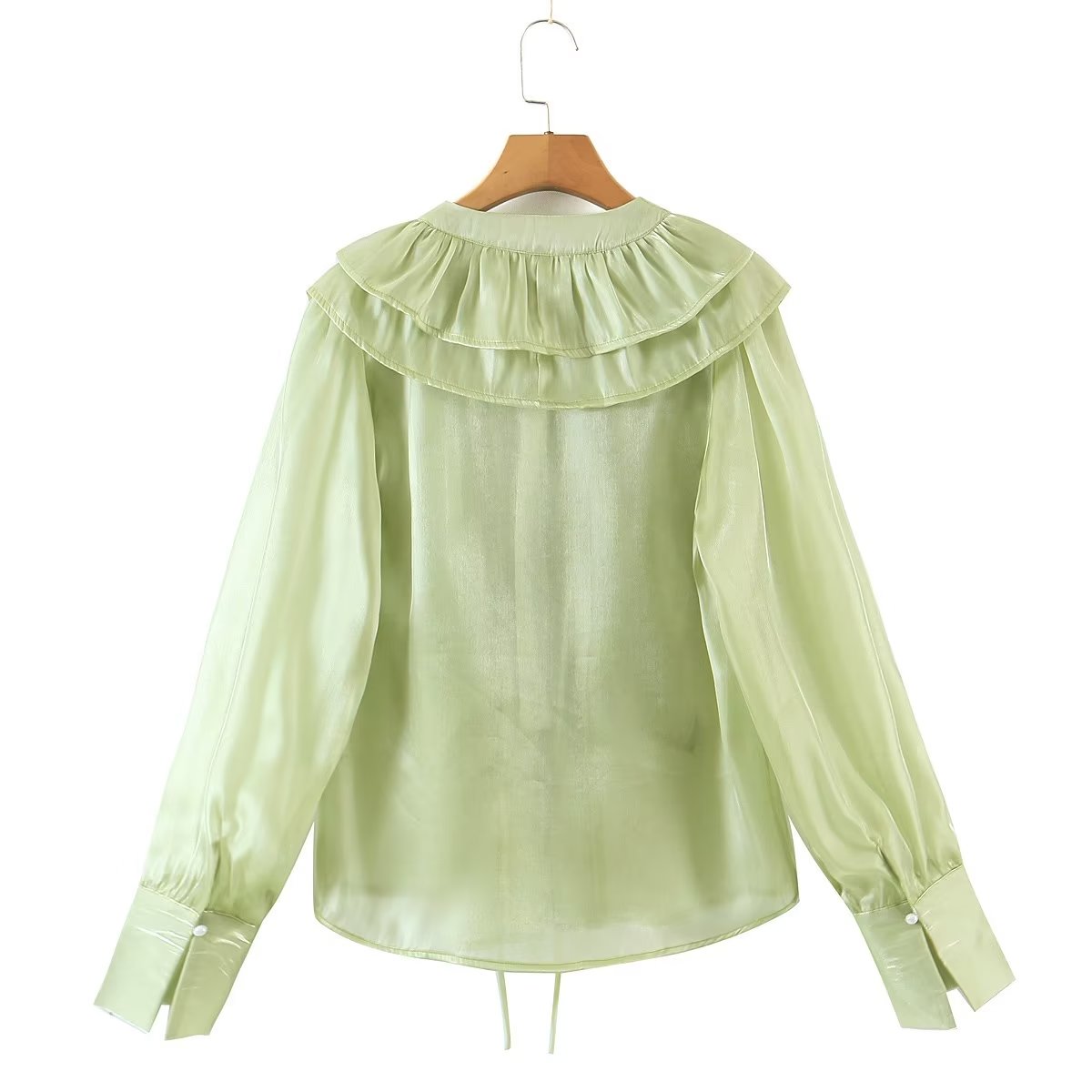 Summer Loose Slimming Overlay Ruffled Blouse