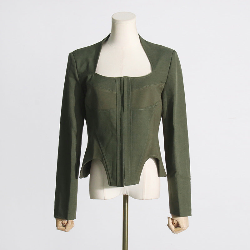 Autumn Boning Corset Bra Slimming Blazer