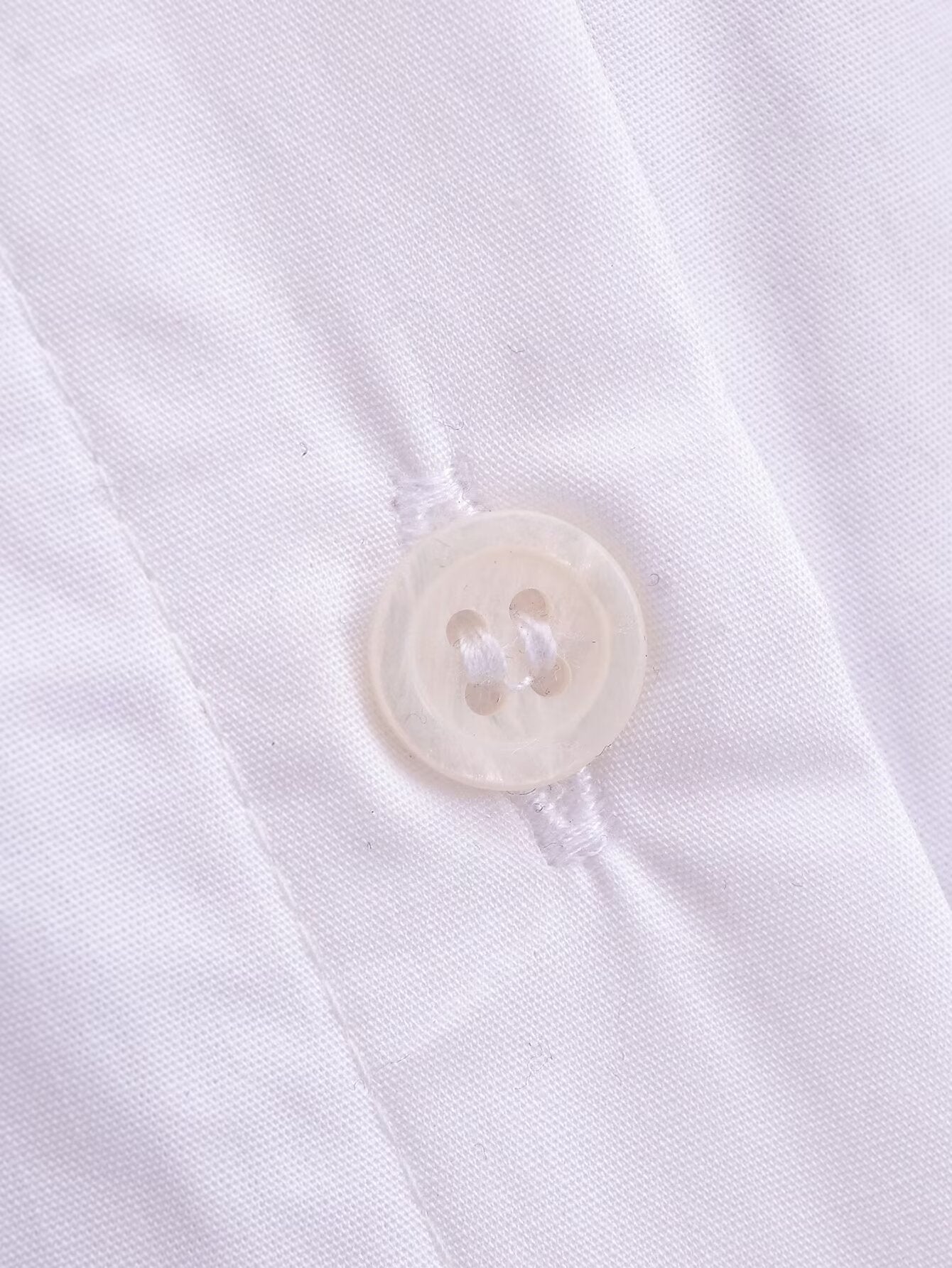 KNOTTED POPLIN SHIRT DRESS WHITE