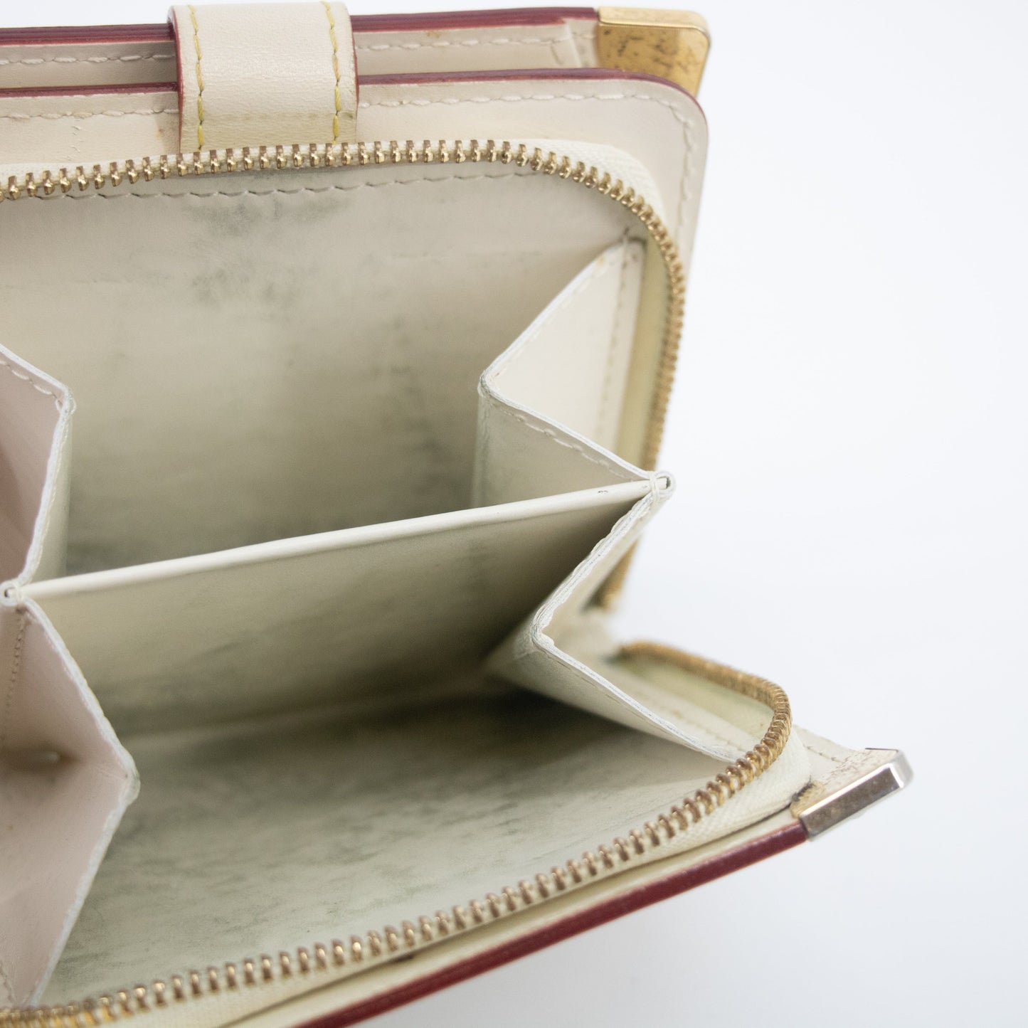 Louis Vuitton Ivory Suhali Compact Zippy Wallet #2055