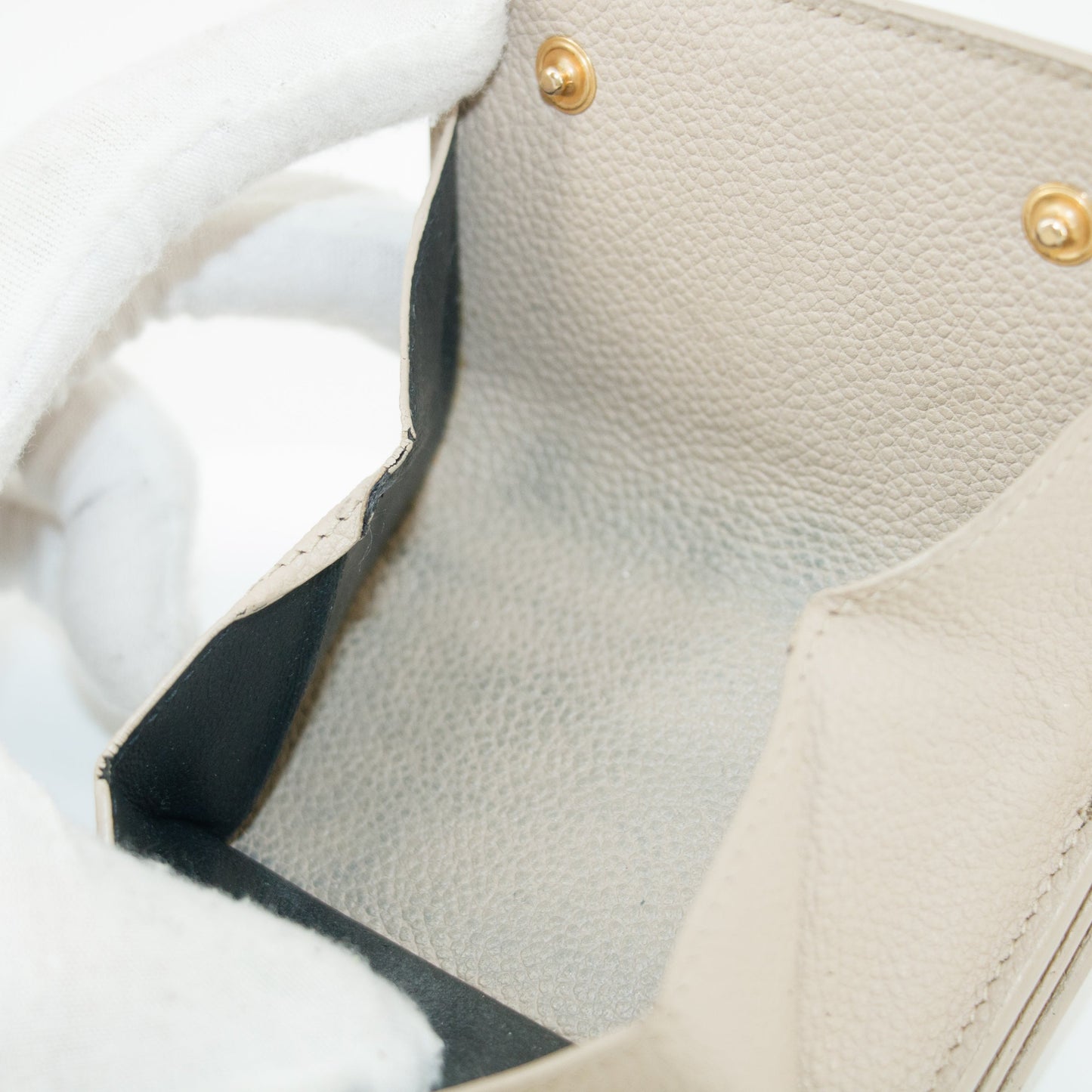 Yves Saint Laurent Beige Origami Compact Wallet #5203