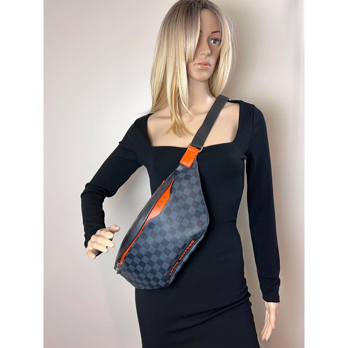 Louis Vuitton Damier Colbart orange Race Discovery Bumbag Sling Bag