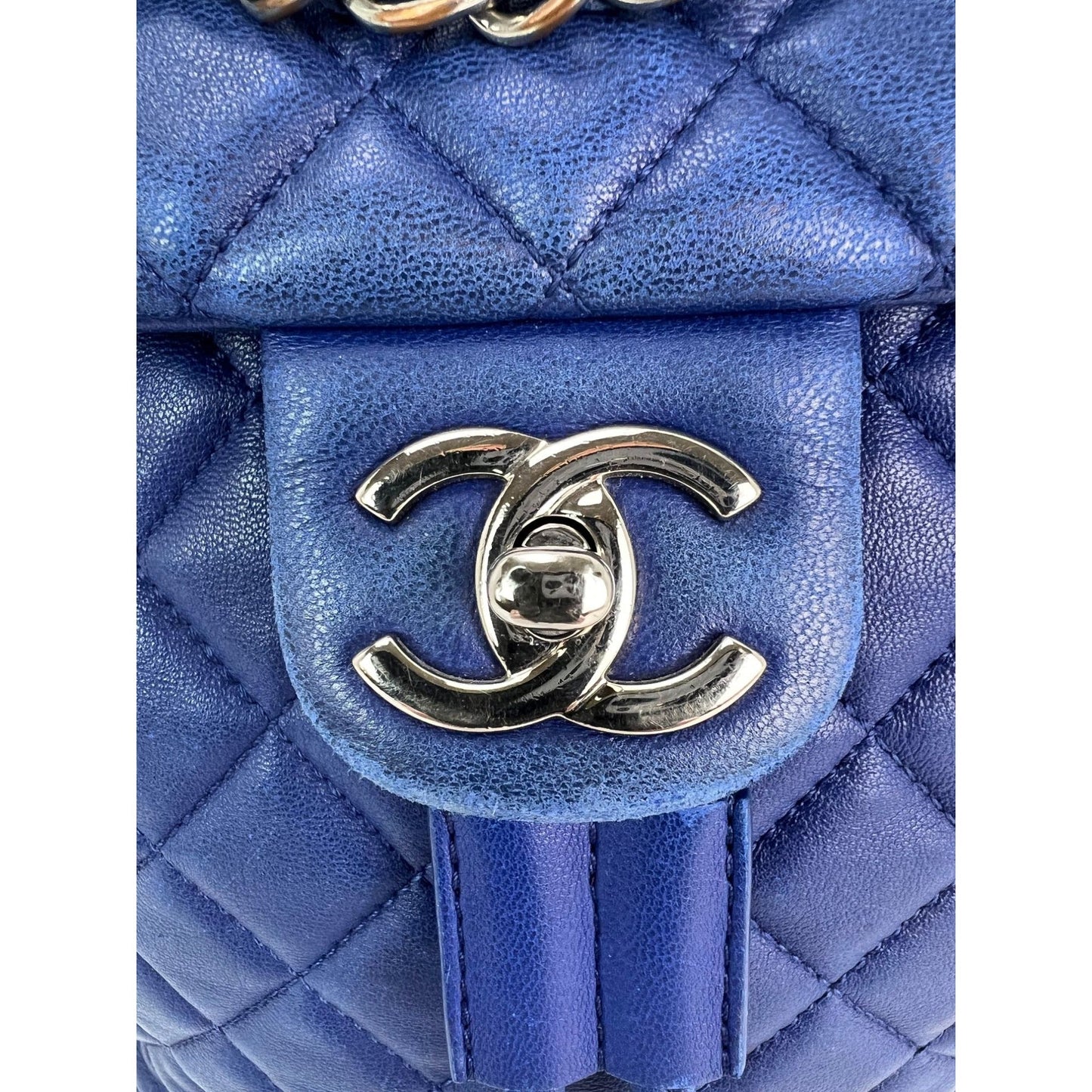 Chanel Lambskin Quilted Small Urban Spirit Blue Backpack