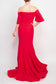 Jovani Off-The-Shoulder Crepe Bodycon Gown