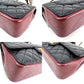 Chanel Calfskin Quilted Strap into Flap Black Burgundy Shoulder Bag