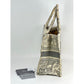 CHRISTIAN DIOR Medium Dior Book Gray Embroidery Tote