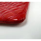 Chanel Patent Quilted Medium Cosmetic Case Dark Pink