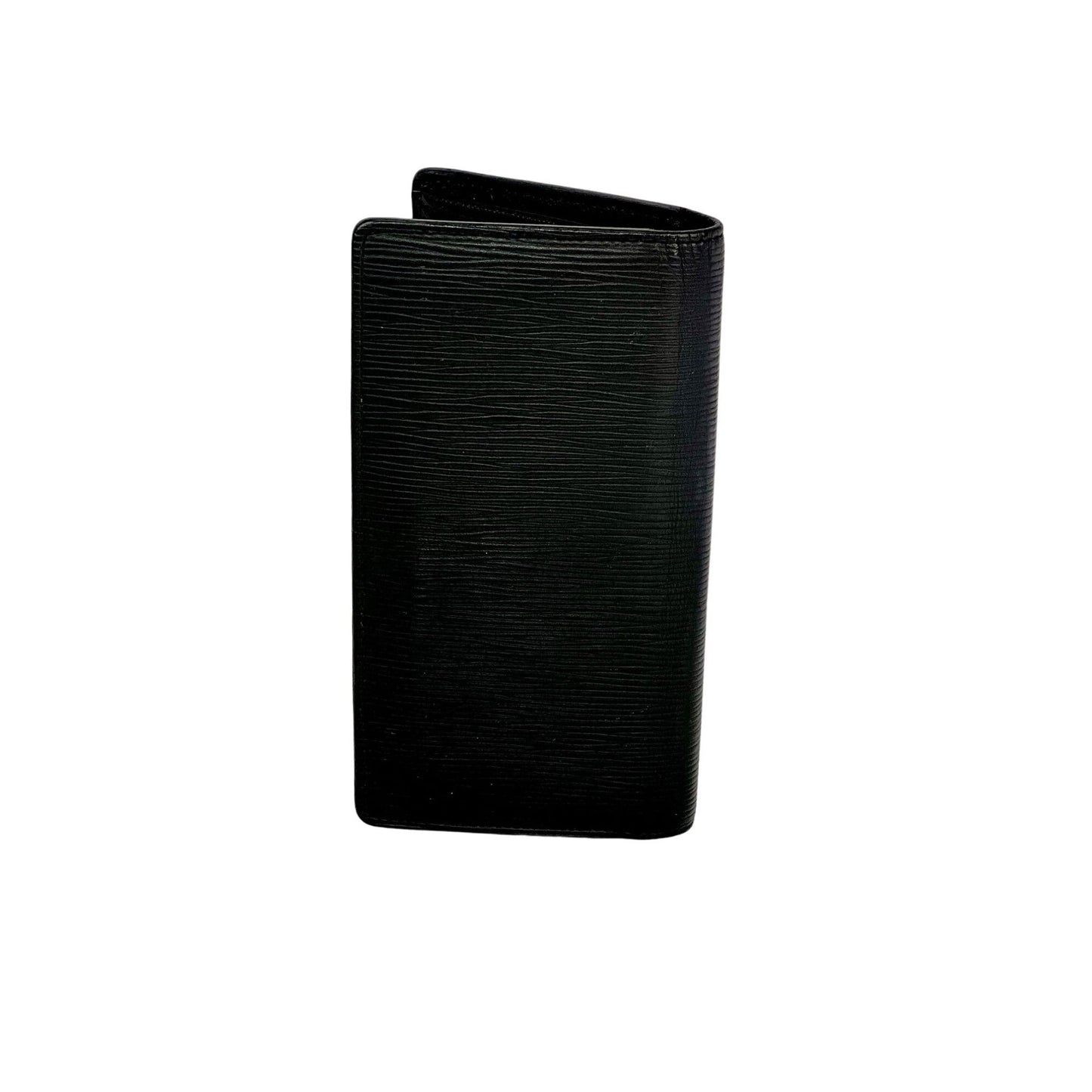 LOUIS VUITTON Epi Brazza Long Black Leather Wallet