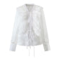 Summer Loose Slimming Overlay Ruffled Blouse