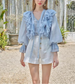 French Sweet Ruffled Bow Tie  Shirt