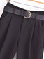 Wide Leg Straight High Waist Cigarette Pants Trousers