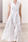 KNOTTED POPLIN SHIRT DRESS WHITE