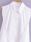 KNOTTED POPLIN SHIRT DRESS WHITE
