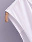 KNOTTED POPLIN SHIRT DRESS WHITE