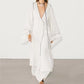 Women Simple Linen Asymmetric Long Sleeve Casual Dress