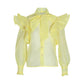 Autumn Bow Lace up Stand-up Collar Blouse