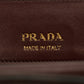 Prada Calfskin Bicolor Red x Burgundy Shoulder Bag #2936