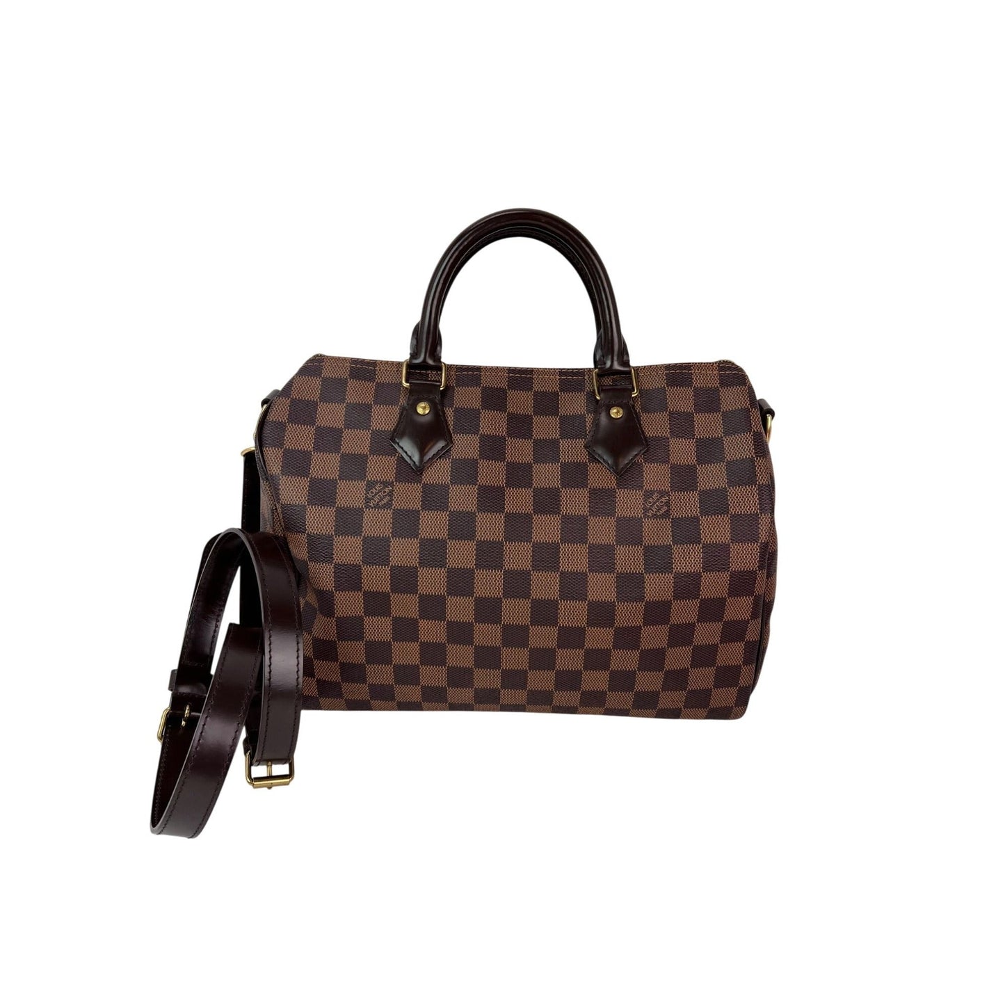 LOUIS VUITTON Speedy 30 Bandouliere Damier Ebene Satchel Hand Bag