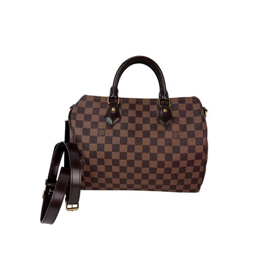 LOUIS VUITTON Speedy 30 Bandouliere Damier Ebene Satchel Hand Bag