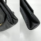 Burberry Signature Grain Leather Check Embossed Langley Black Crossbody