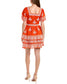 Boden Square Neck Red & White Embroidered Puff Sleeve Rara Dress 8
