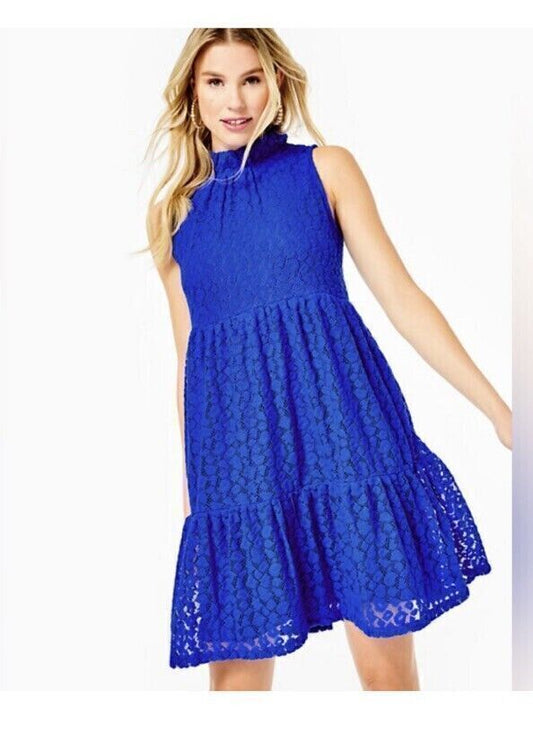 Lilly Pulitzer Dress Women Cornelia Swing Blue Dress with Pockets