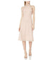 NANETTE LEPORE Plus LACE HALTER MIDI DRESS RUFFLE NECK BLUSH PINK