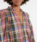 Veronica Beard Long Sleeve Dress Pink Plaid Ruffle Smocked Waist  0
