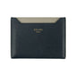 Celine Bicolor Blue / Grey Leather Card Case Holder Wallet #3236