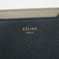 Celine Bicolor Blue / Grey Leather Card Case Holder Wallet #3236