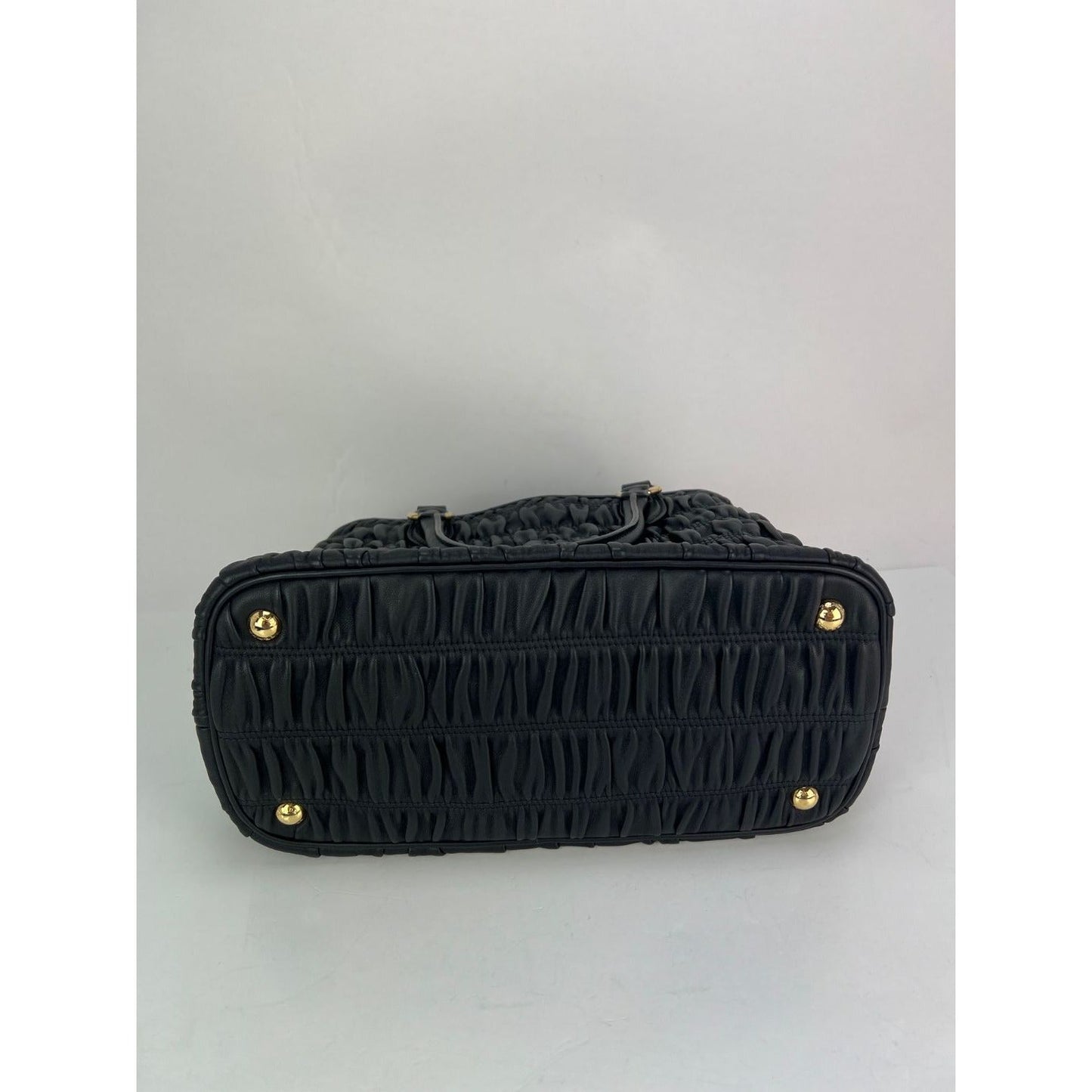 Prada Nappa Gaufre Black Leather Shoulder Crossbody Bag SOLD