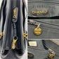 CHANEL Vintage Black Caviar Leather CC Zip Tote Shoulder Bag w/added insert  Pre owned