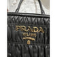 Prada Nappa Gaufre Black Leather Shoulder Crossbody Bag SOLD