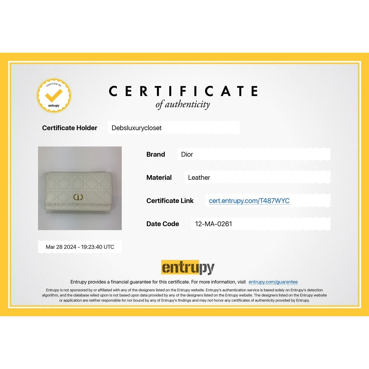 Christian Dior Caro Cannage White Leather Belt Bag Clutch