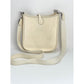 Hermes Taurillon Clemence evelyne TPM Nata White Crossbody Bag