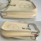 Hermes Taurillon Clemence evelyne TPM Nata White Crossbody Bag