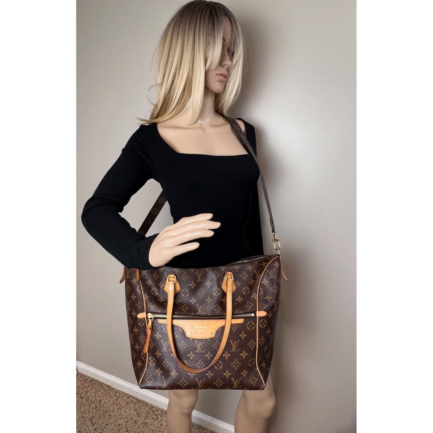 Louis Vuitton Tournelle Monogram MM Hand shoulder Tote Bag