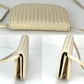 Bottega Veneta Intreciato white leather Shoulder Clutch Bag