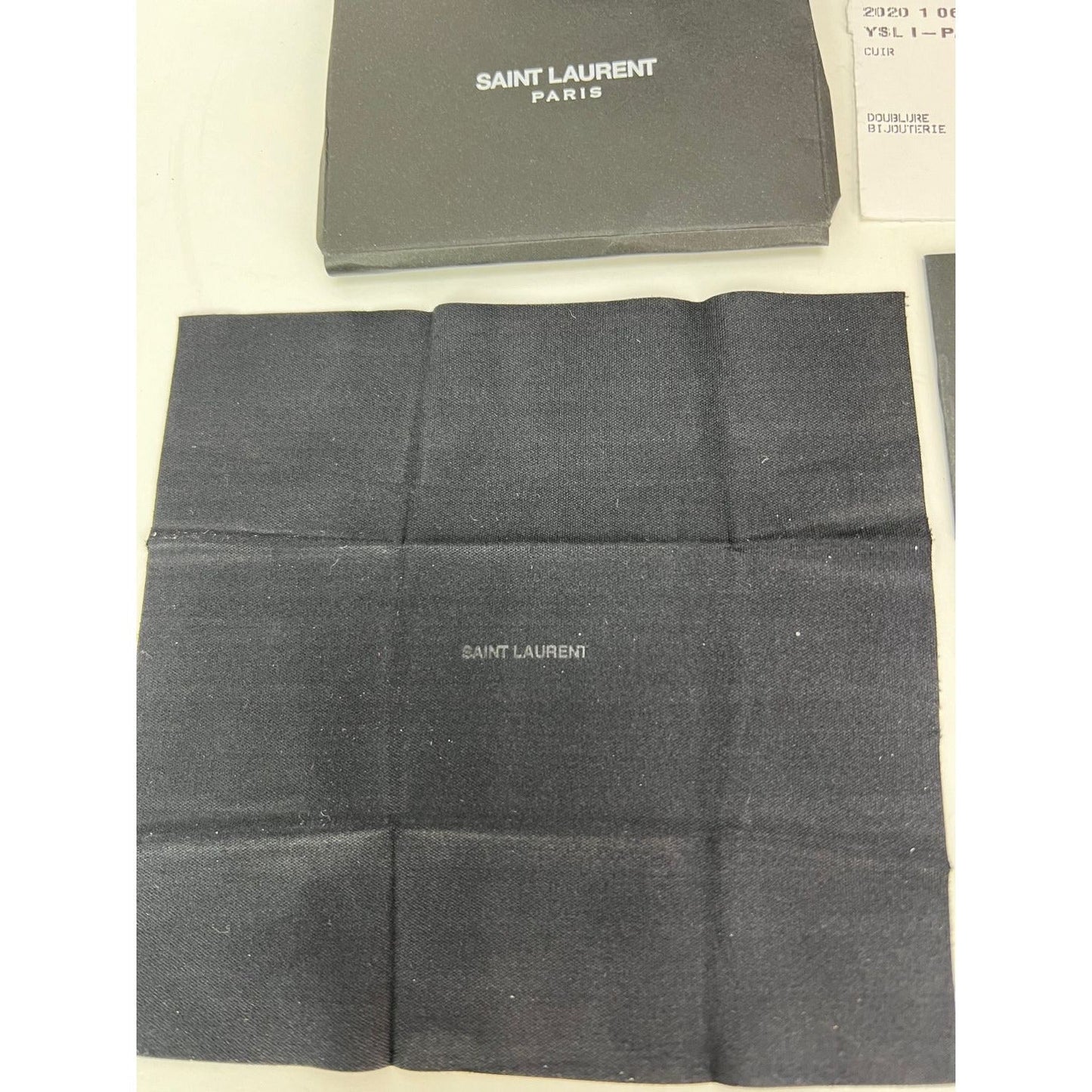 Saint Laurent Black Smooth Leather I-Pad Case Clutch