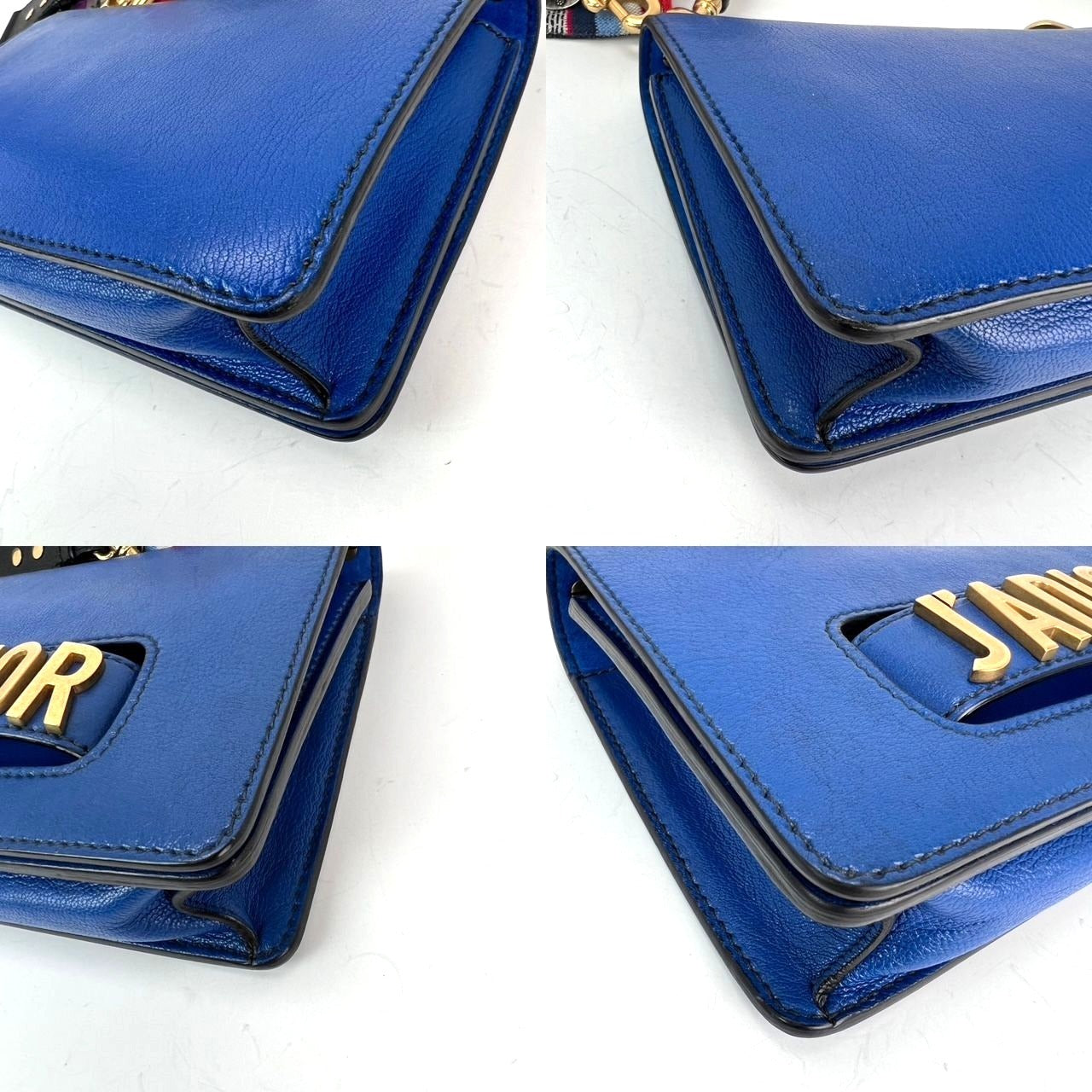 Christian Dior CD J'ADIOR Blue Flap Leather Shoulder Bag