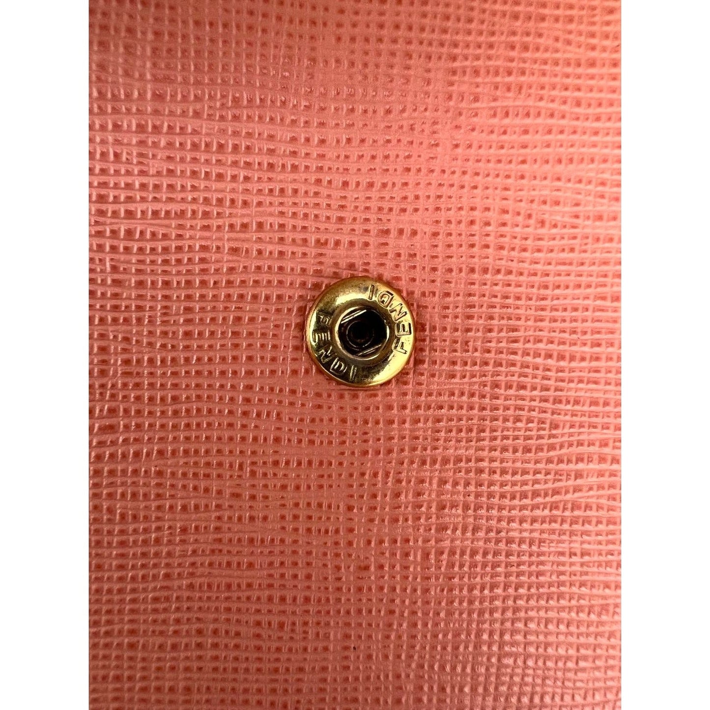Fendi Continental Pink Leather Wallet Clutch