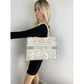 CHRISTIAN DIOR Medium Dior Book Gray Embroidery Tote