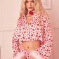Day Sweet Cropped Print Casual Pajamas Sets