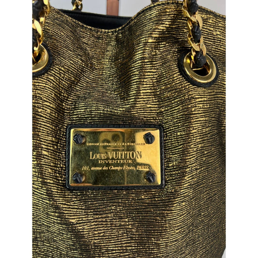 Louis Vuitton Metallic Jacquard double Jeu Soft Gold Tote