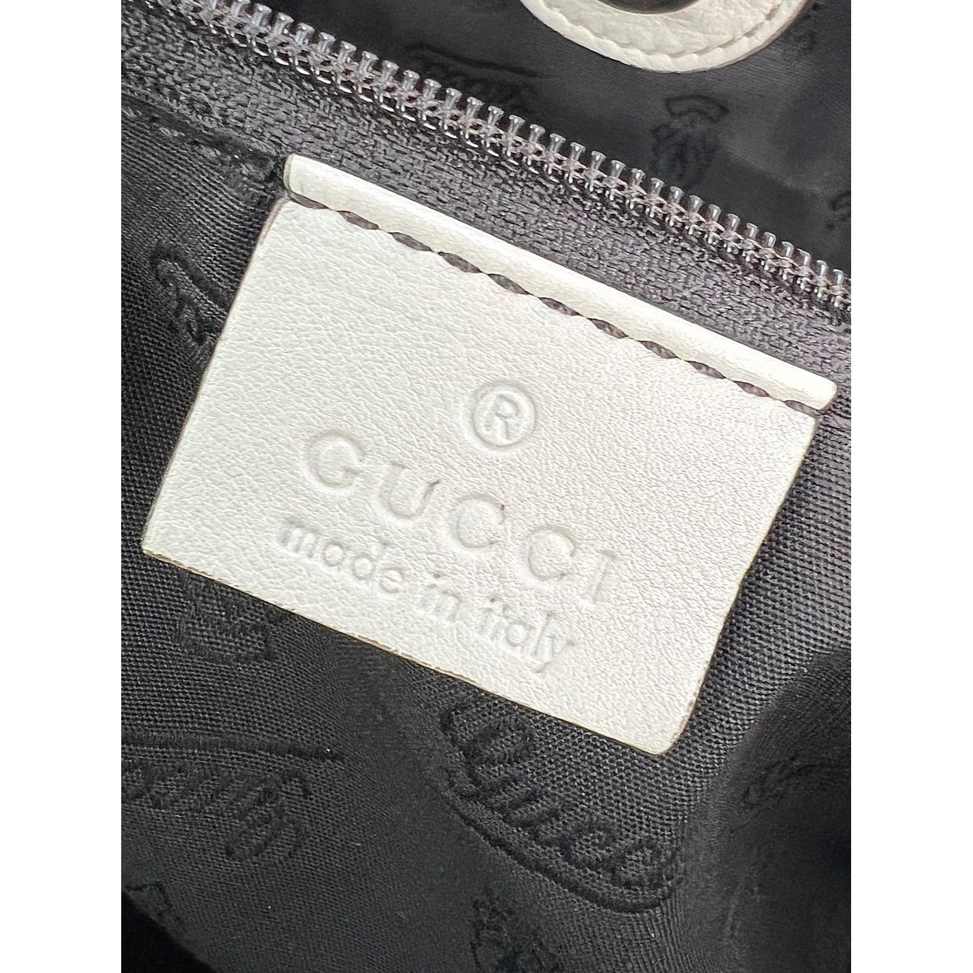 Gucci Sukey Medium Guccissima Leather Mystic White Tote