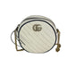 Gucci GG Azalea Matelasse Leather Round Mystic White Shoulder Bag