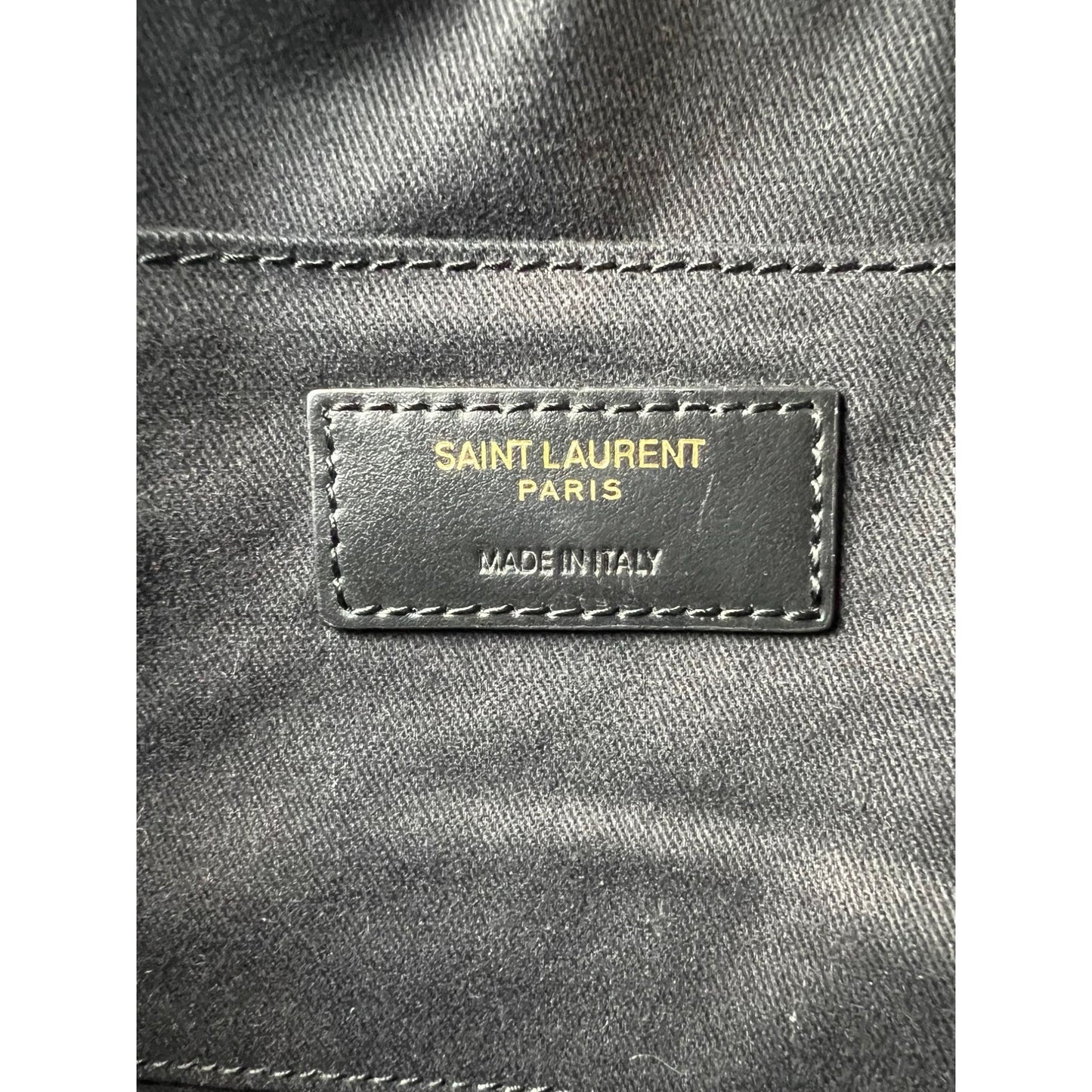 YVES SAINT LAURENT Lou Camera Matelasse Black Suede Crossbody Bag