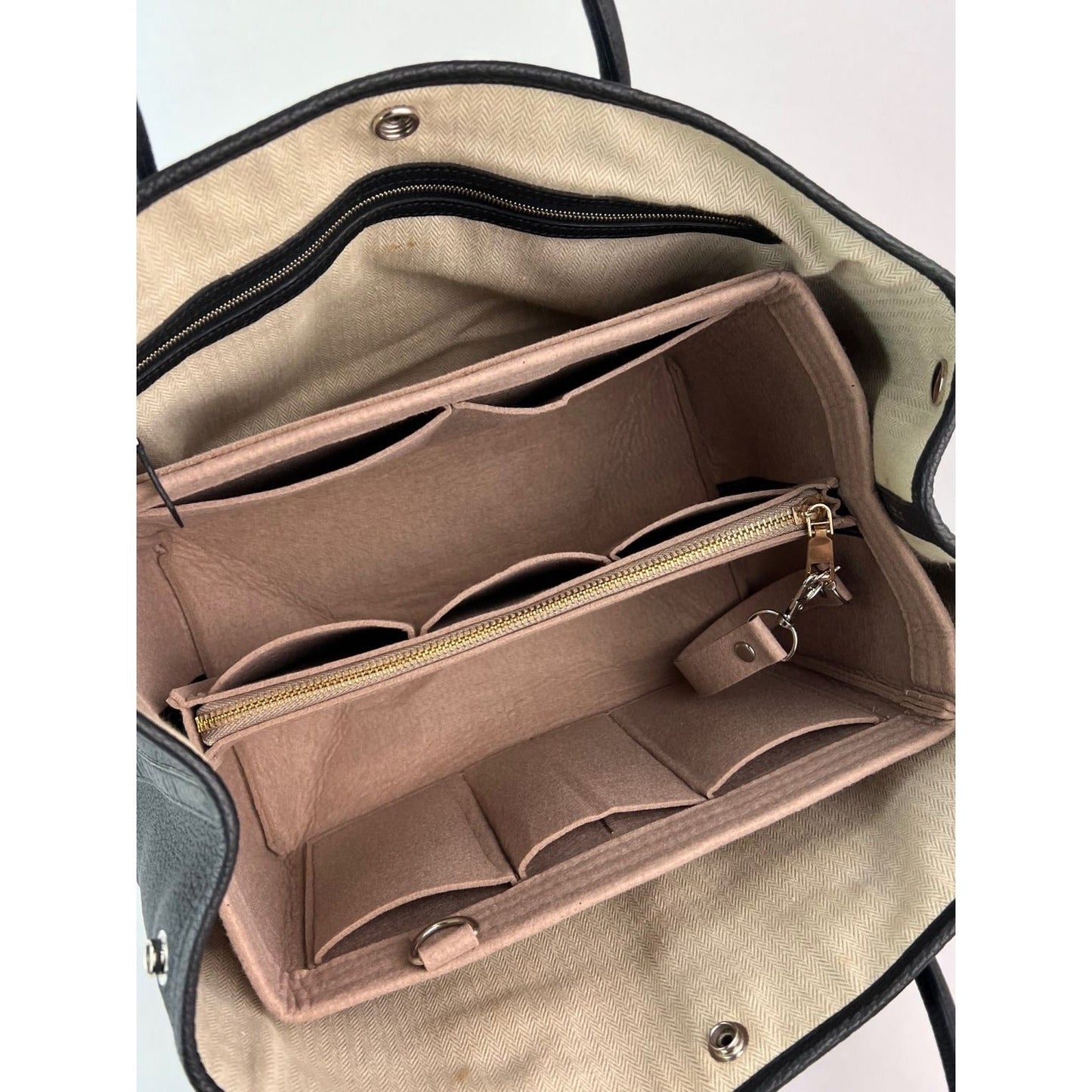 Hermes Negonda Garden Party MM 36 Black Leather Tote