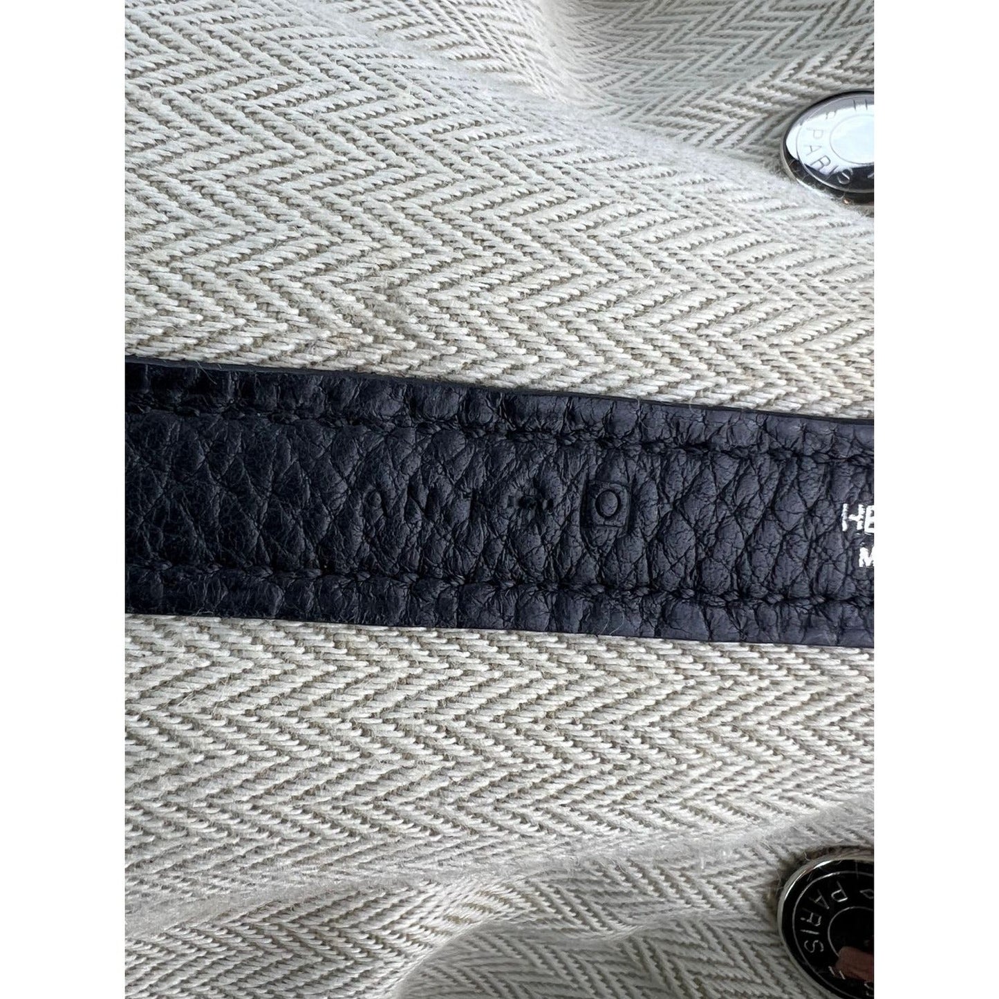 Hermes Negonda Garden Party MM 36 Black Leather Tote