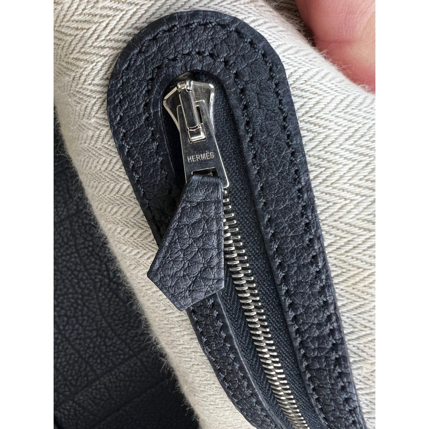 Hermes Negonda Garden Party MM 36 Black Leather Tote